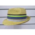 Chapeaux Fedora colorés en tresse de papier fin